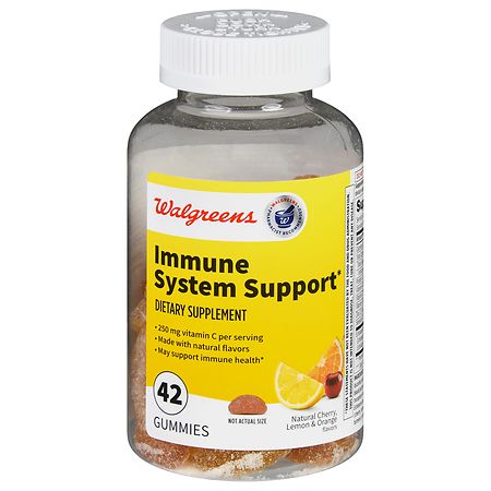 Walgreens Immune System Support Gummies Natural Cherry, Lemon & Orange
