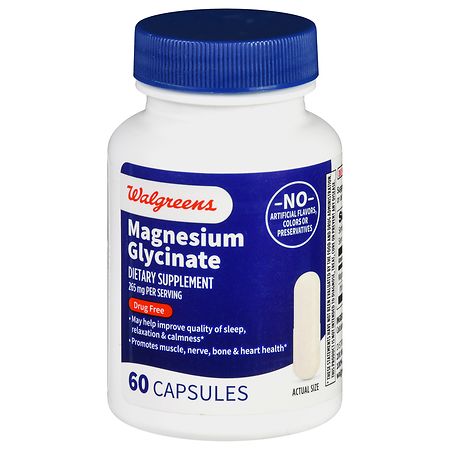 Walgreens Magnesium Glycinate 265 mg Capsules