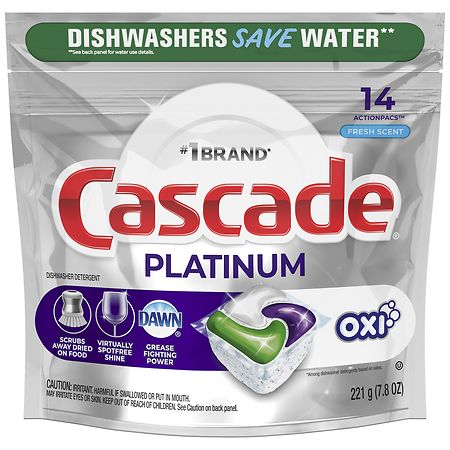 Cascade Platinum Dishwasher Detergent Pods + Oxi Fresh