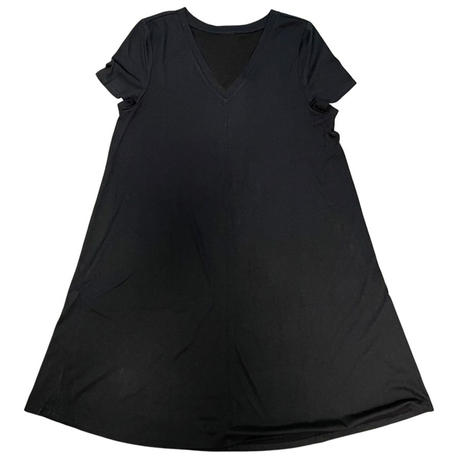 West Loop V-Neck T-Shirt Dress, Black | Walgreens