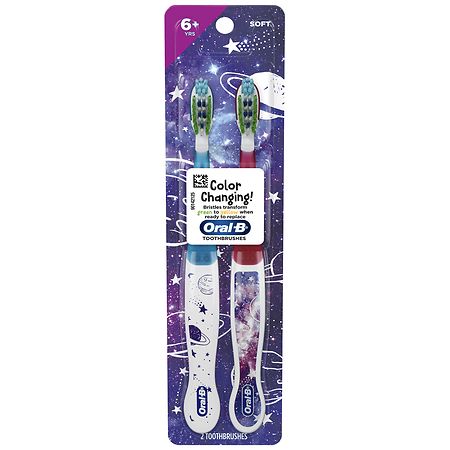 Oral-B Kids Soft Bristle Toothbrushes with Galaxy Design (For Ages 6+)