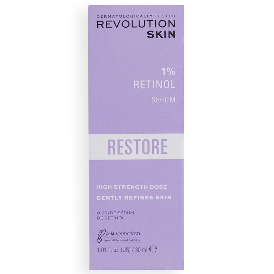  Revolution Skincare 0.5% Retinol Intense Serum, Face Serum To  Revitalize Skin, Vegan & Cruelty-Free, 1.01fl.oz/30ml : Beauty & Personal  Care