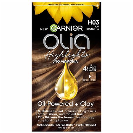 Garnier Olia Oil Powered and Kaolin Clay Ammonia Free Highlights Kit For Brunettes