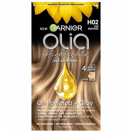 Garnier Olia Oil Powered and Kaolin Clay Ammonia Free Highlights Kit For Blondes
