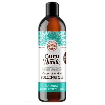GuruNanda Coconut + Mint Pulling Oil, Natural Teeth-Whitening Mouthwash