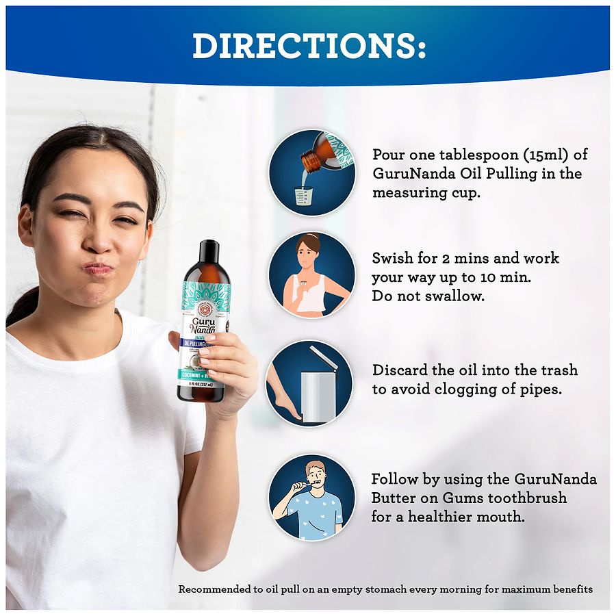 GuruNanda Oil Pulling Oral Rinse Coconut + Mint | Walgreens