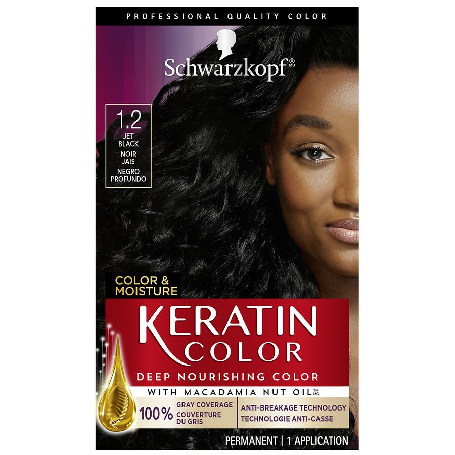 Amazon.com : Schwarzkopf Keratin Color Permanent Hair Color Cream, 2.0 Soft  Black : Beauty & Personal Care