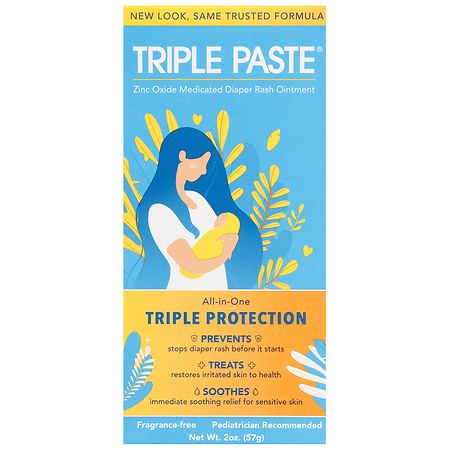 Triple Paste Hypoallergenic Medicated Diaper Rash Ointment Unscented