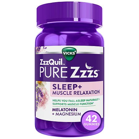 PURE Zzzs Sleep+ Muscle Relaxation Melatonin Sleep Aid Gummies