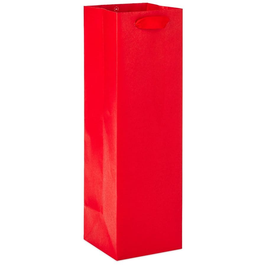 Hallmark Bottle Gift Bag for Birthdays, Weddings, Graduations Red