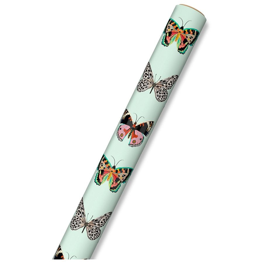 Hallmark Wrapping Paper (Butterflies) for Birthdays, Mother's Day