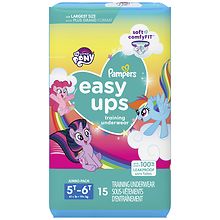 Pampers Easy Ups Boys & Girls Potty Training Pants - Size 4T-5T, 100 Count,  Training Underwear (Packaging May Vary)