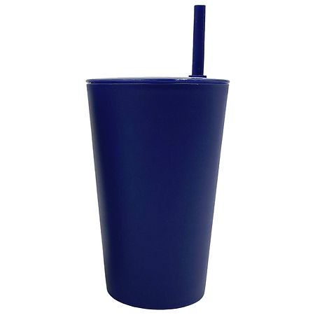 Walgreens Big Brand Plastic Tumbler With Lid and Silicone Straw