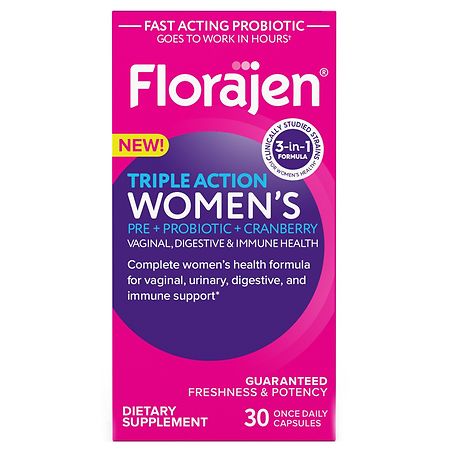 Florajen Triple Action Women's Probiotic, Prebiotic, & Postbiotic