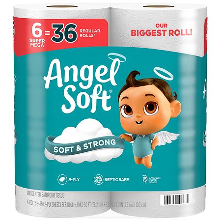 Angel Soft 2-Ply Mega Roll Bathroom Tissue