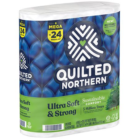 Quilted Northern Bathroom Tissue 6 Ea, Toilet Paper