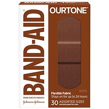 Band-Aid Brand Ourtone Flexible Fabric Adhesive Bandages, Flexible