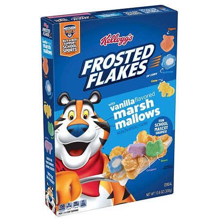 Frosted Flakes Cold Breakfast Cereal Original with Vanilla Flavored Marshmallows