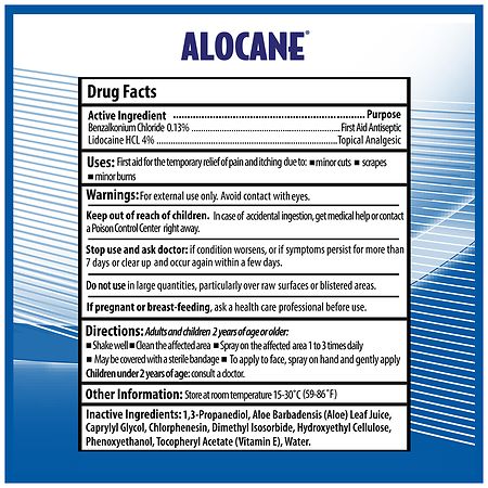 Alocane Antiseptic Spray, First Aid, Maximum Strength - 3.5 fl oz