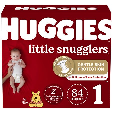 HUGGIES Baby Diapers and Wipes Bundle: Huggies Little Snugglers Newborn  Size, 128ct & Natural Care Sensitive Baby Diaper Wipes, Unscented, 12  Flip-Top