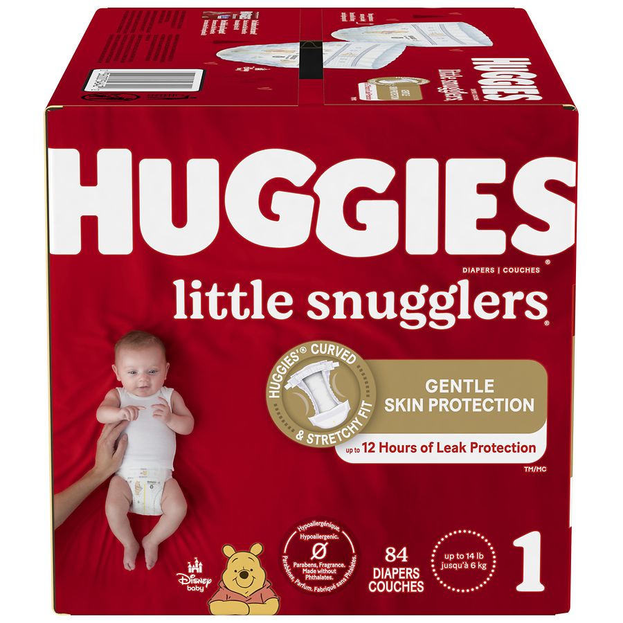 Huggies Little Snugglers Baby Diapers, Size 1 (8-14 lbs)