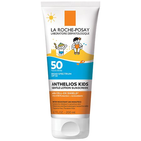 La Roche-Posay Anthelios Kids Gentle Lotion Sunscreen SPF 50 for Face and Body Fragrance-Free