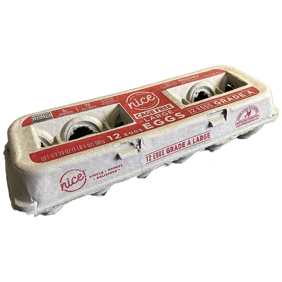 Nice! Grade A Cage Free Eggs Large Brown Walgreens