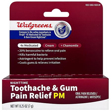 Walgreens Toothache & Gum Pain Relief PM Cream