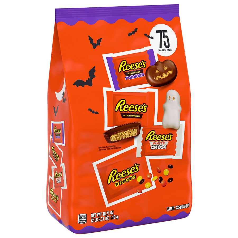 M&M'S Milk Chocolate, Peanut, and Peanut Butter Fun Size Halloween  Chocolate Candy Assortment, 9.9oz | M&M'S
