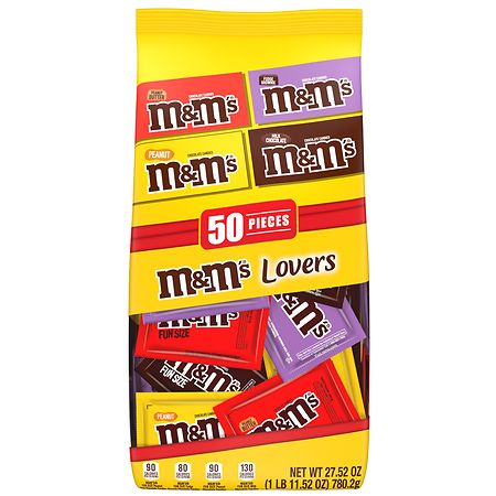 M&M's Milk Chocolate Candy Assortment Fun Size Halloween - 50 ct
