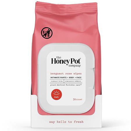 The Honey Pot Wipes Bergamot Rose