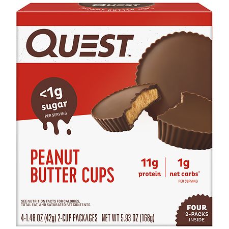 Peanut Butter Cups with 11 grams of Protein (2 Cups per Package / 12  Packets) by Quest Nutrition at the Vitamin Shoppe