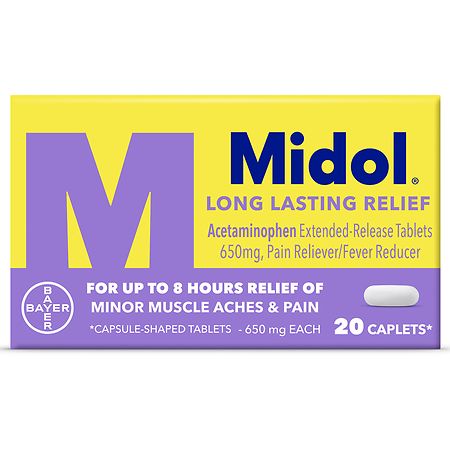 Midol Complete Menstrual Pain Relief Acetaminophen Caplets, 24 CT