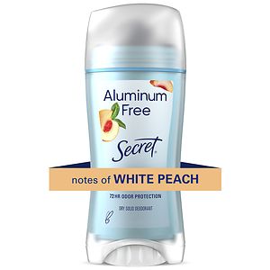 Image of Secret Aluminum Free Women s Deodorant Solid  White Peach  2.4 oz