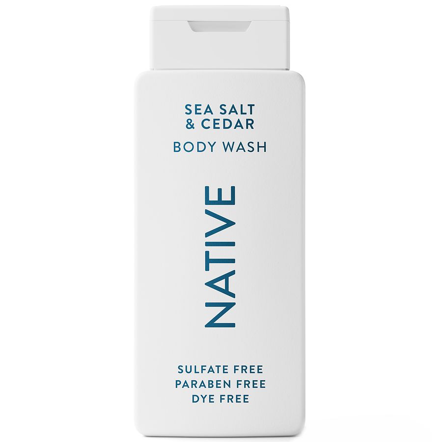 Native Body Wash, Sulfate Free, Naturally Derived Ingredients, 24 Hour Freshness Sea Salt & Cedar