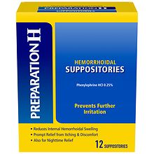 Shop Hemorrhoid Suppositories and read reviews at Walgreens. View the latest deals on Preparation H Hemorrhoid Care.