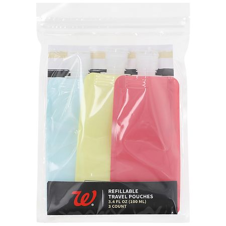 Walgreens Refillable Collapsible Travel Pouches