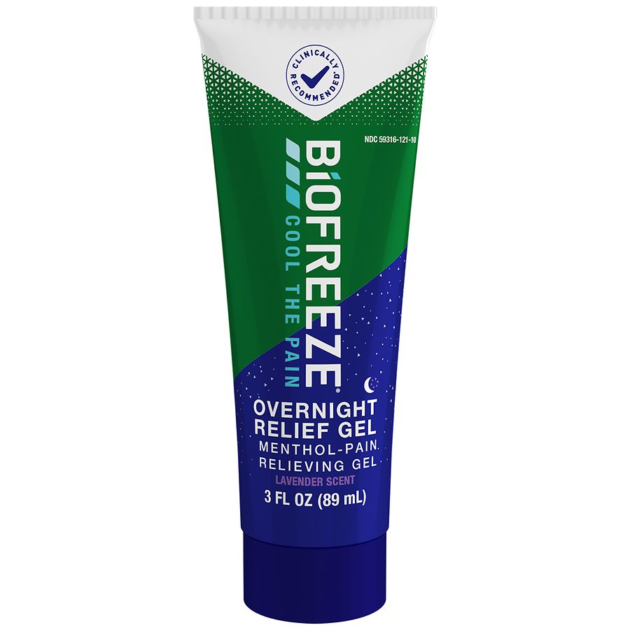 Biofreeze Menthol Overnight Pain Relieving Gel Tube Lavender