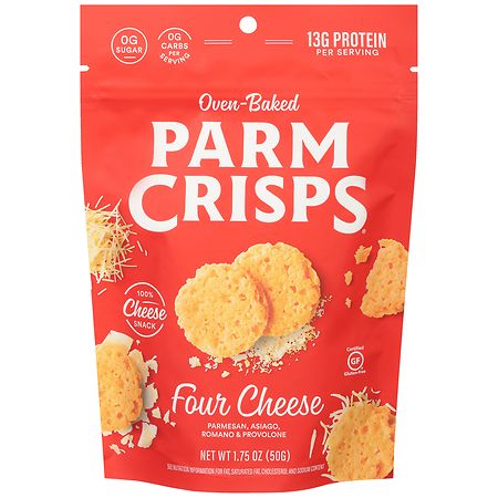ParmCrisps Four Cheese Oven-Baked Parm Crisp Cheese Crackers 1.75 oz