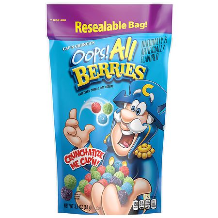 Cap'n Crunch Cereal Pouch Oops! All Berries