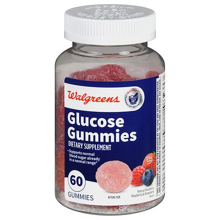 Walgreens Glucose Gummies Natural Blueberry, Raspberry & Strawberry