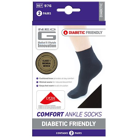 Neo G Diabetic Friendly Comfort Ankle Socks
