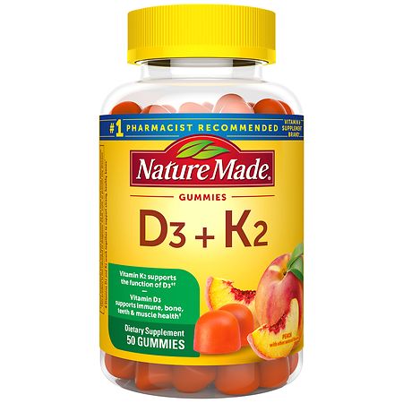 Nature Made Vitamin D3 5000 IU Per Serving + K2 Gummies