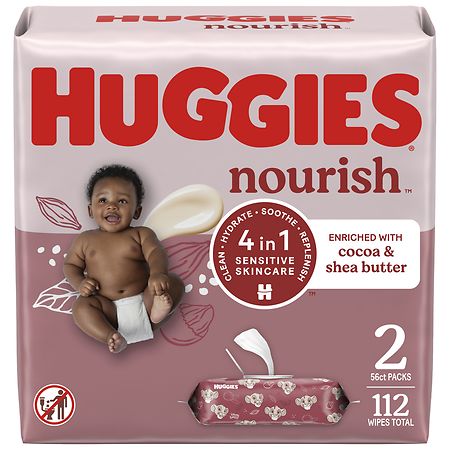 Huggies Nourish Baby Wipes Scented