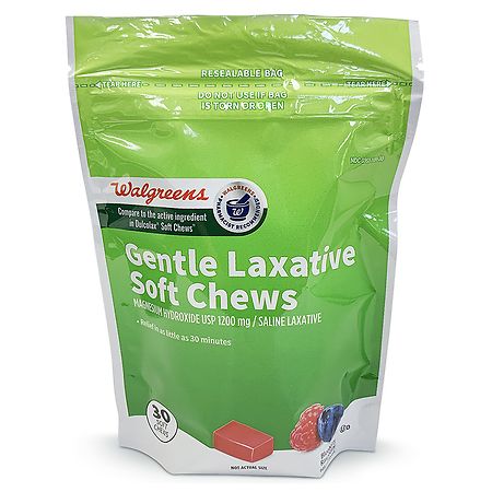 Walgreens Gentle Laxative Soft Chews Blueberry-Raspberry