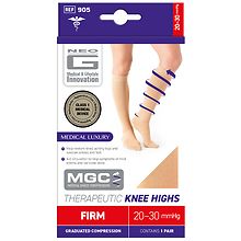 Neo G Compression 20-30 mmHg Knee Highs Therapeutic Sock Beige, Beige ...