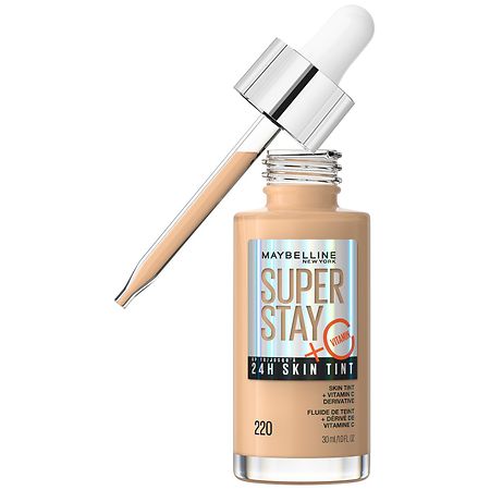 Maybelline New York Super Stay Up to 24HR Skin Tint with Vitamin C, 220, 1 oz | CVS