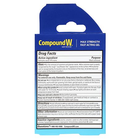 Compound W® Fast-Acting Maximum Strength Wart Remover Gel, 0.25 oz