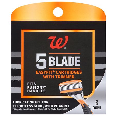 Walgreens Men's 5-Blade EasyFit Cartridges with Trimmer