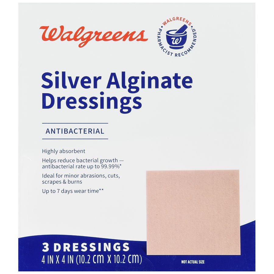 silver alginate dressing cvs CVS Pharmacy Sterile Antimicrobial Silver Alginate Dressings, 2" X 2" (4  ct) Delivery or Pickup Near Me